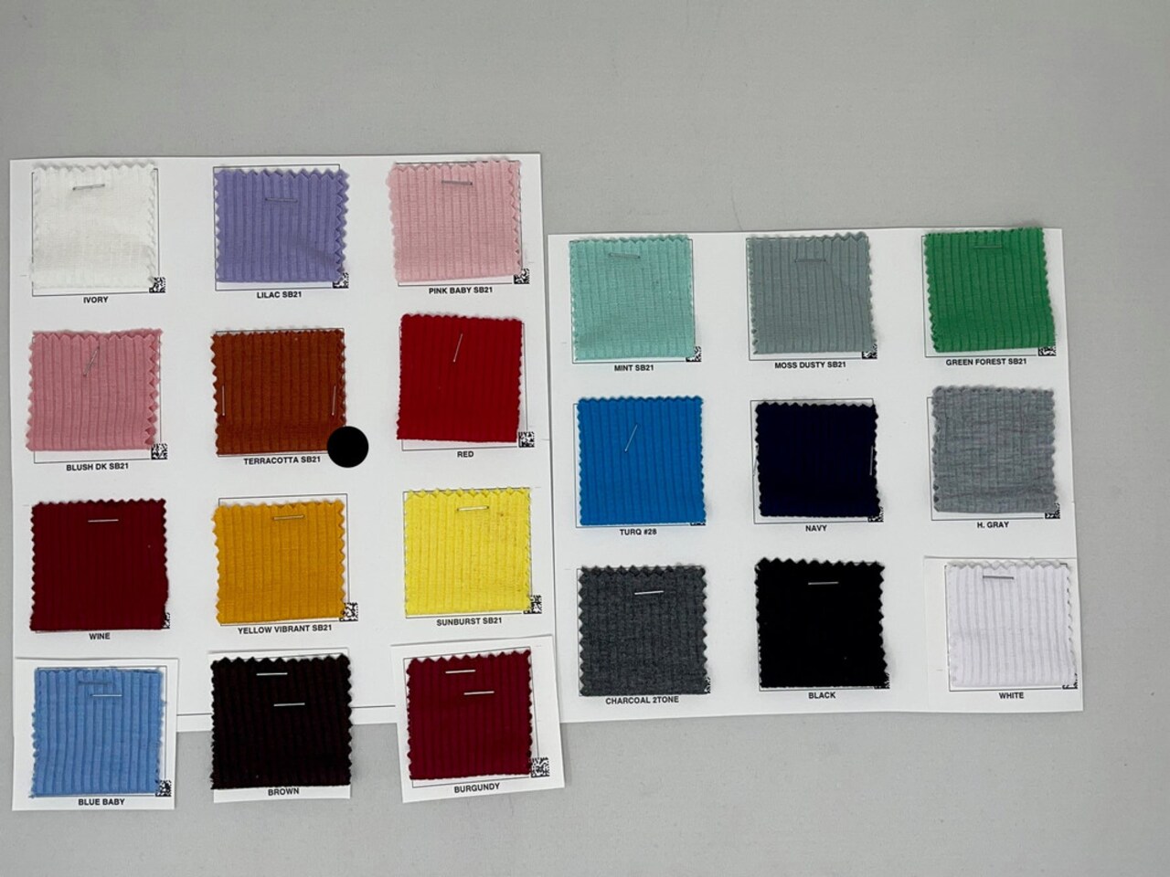 1 Yard 4x2 Rib Knit Solid Fabric Stretchy Durable Soft 52"-53" Inch Width